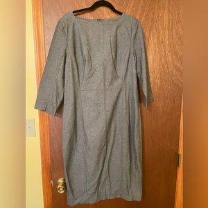 Banana Republic Gray Boatneck Sheath Dress